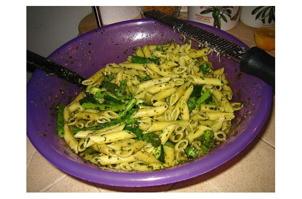 Aperol-Infused Lemon Pasta with Asparagus