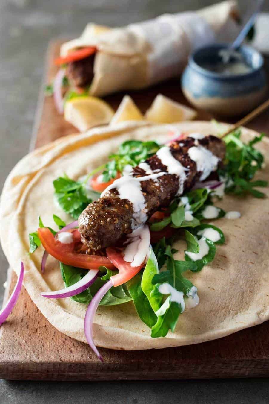 Berlin-Style Turkish Kebabs with Hand-Cut Fries and Cucumber-Yogurt Sauce