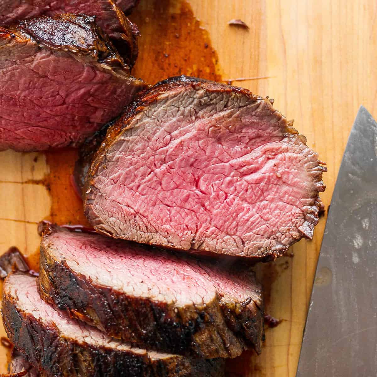 Perfectly Seared Beef Tenderloin with Herbed Butter