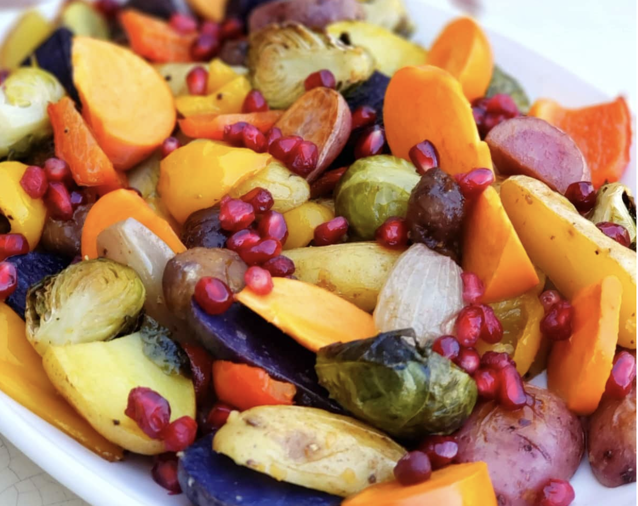 Rainbow Veggie Roast with Citrus Glaze
