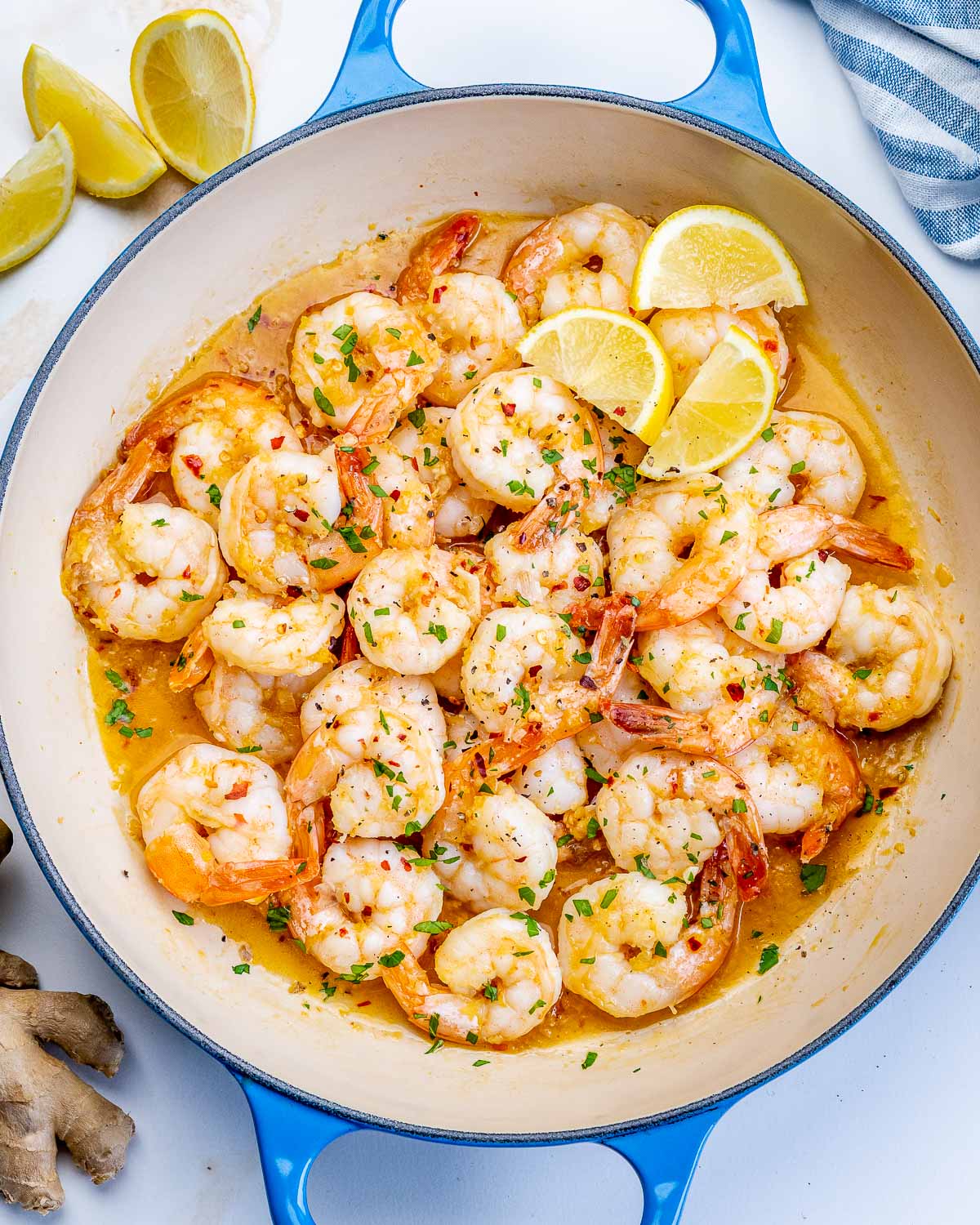 Spicy Ginger Chili Garlic Shrimp with Cilantro