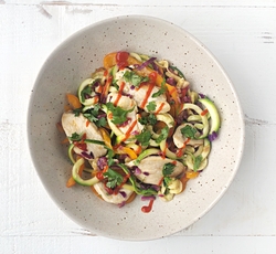 Ginger-Citrus Chicken with Zucchini Noodles