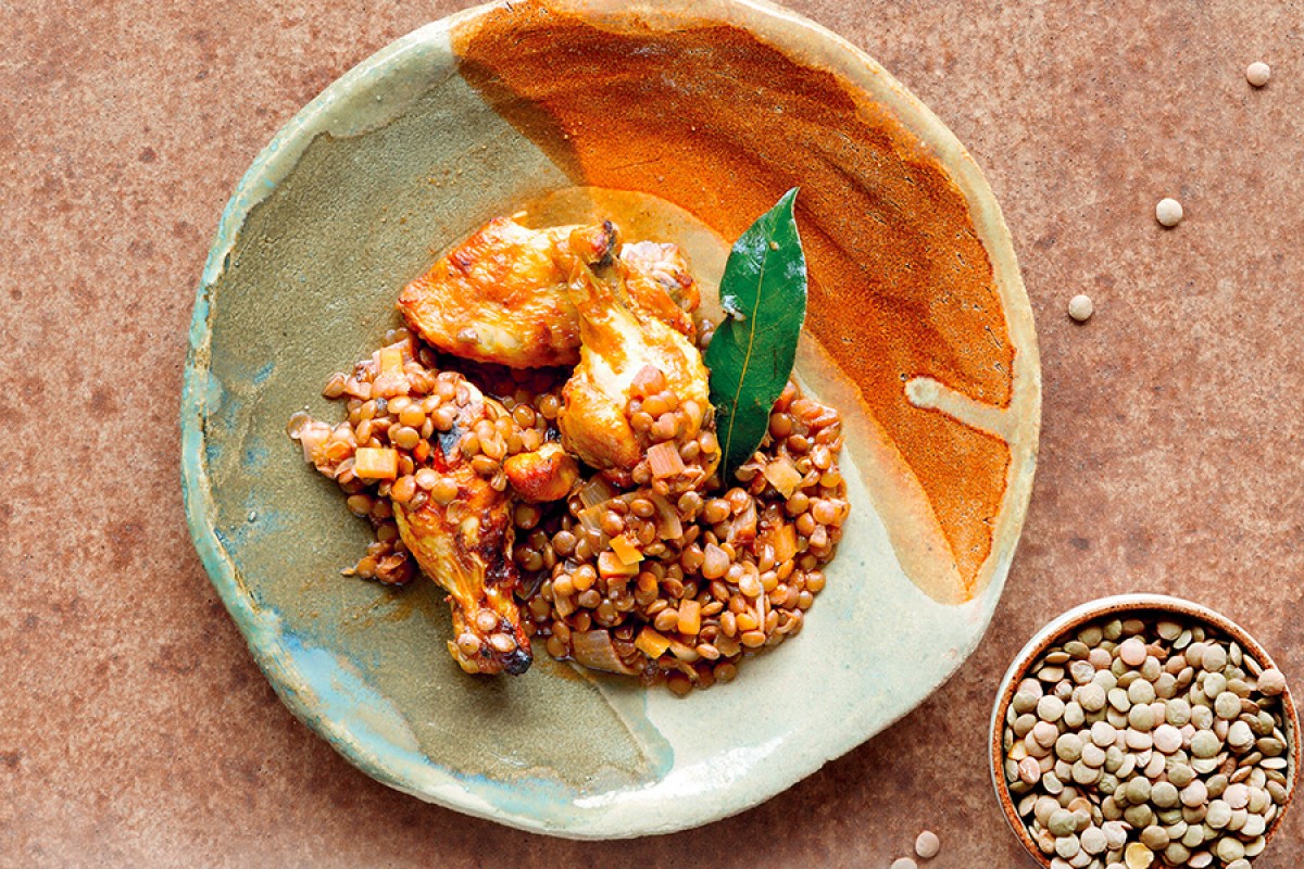 Spiced Chicken and Lentil Stew