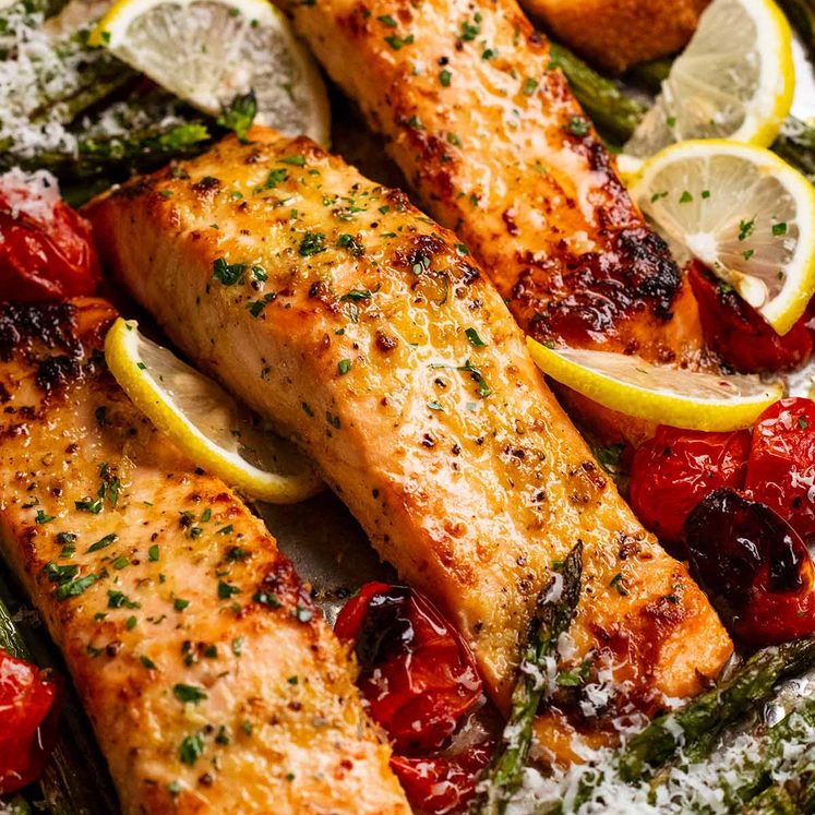 Aperol-Glazed Lemon-Herb Salmon with Crispy Skin