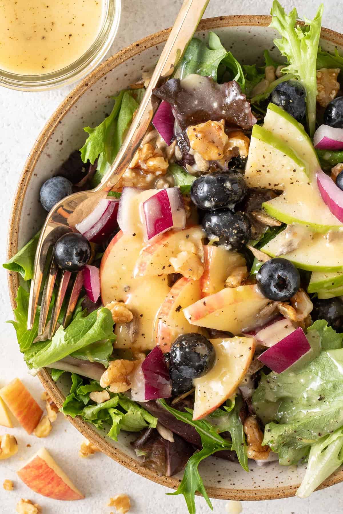 Seasonal Brussels Market Harvest Salad with Honey-Lemon Vinaigrette