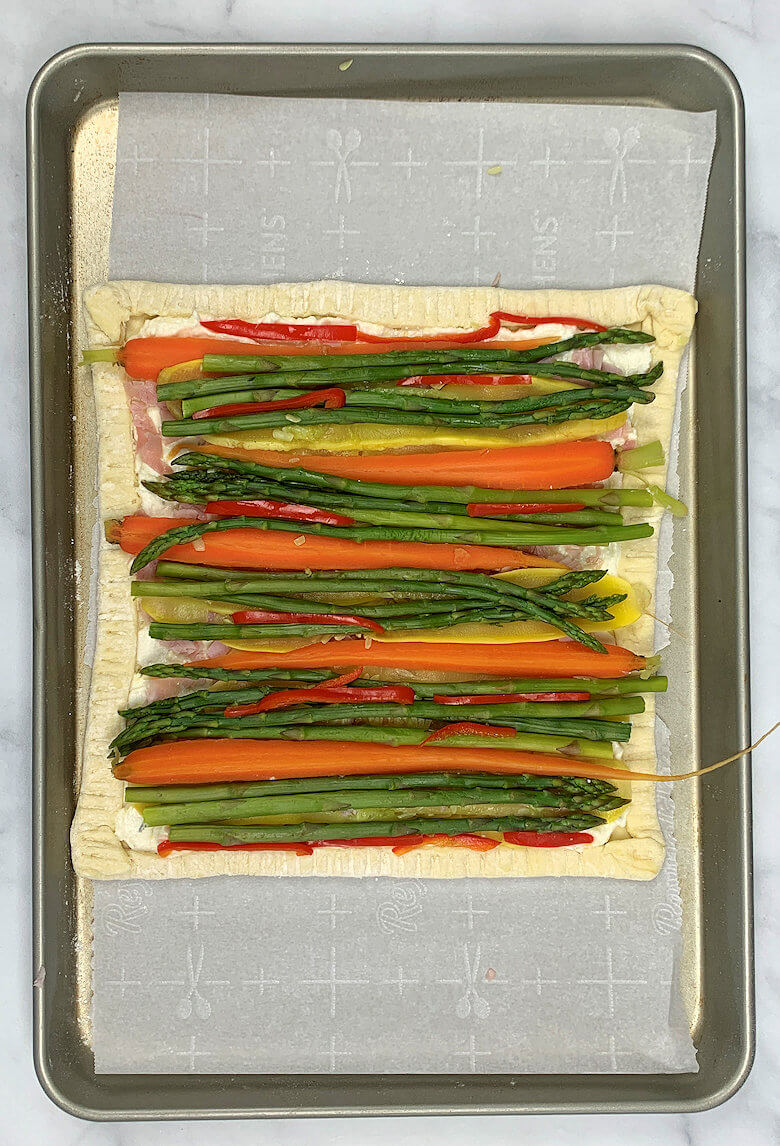 Herb-Roasted Vegetable Tart with Crisp Puff Pastry