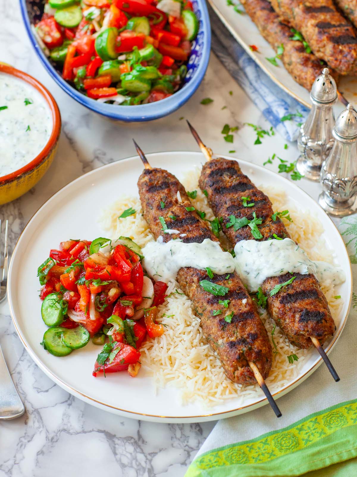 Renard Bakery-Style Lamb Kebabs with Cucumber Yogurt