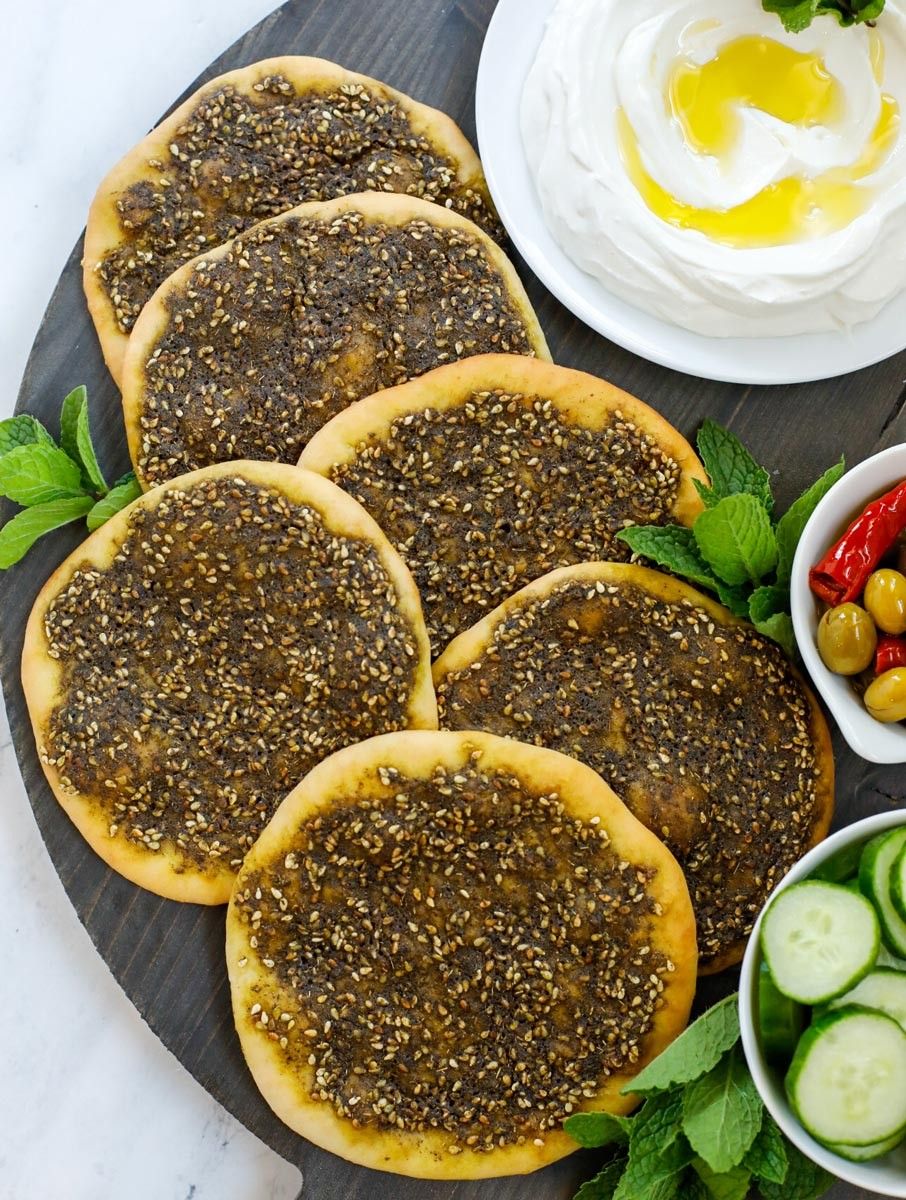 Authentic Lebanese Manoushe with Za'atar and Sumac