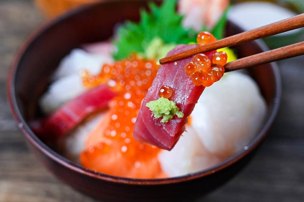 Authentic Kaisendon with Sashimi-Grade Salmon