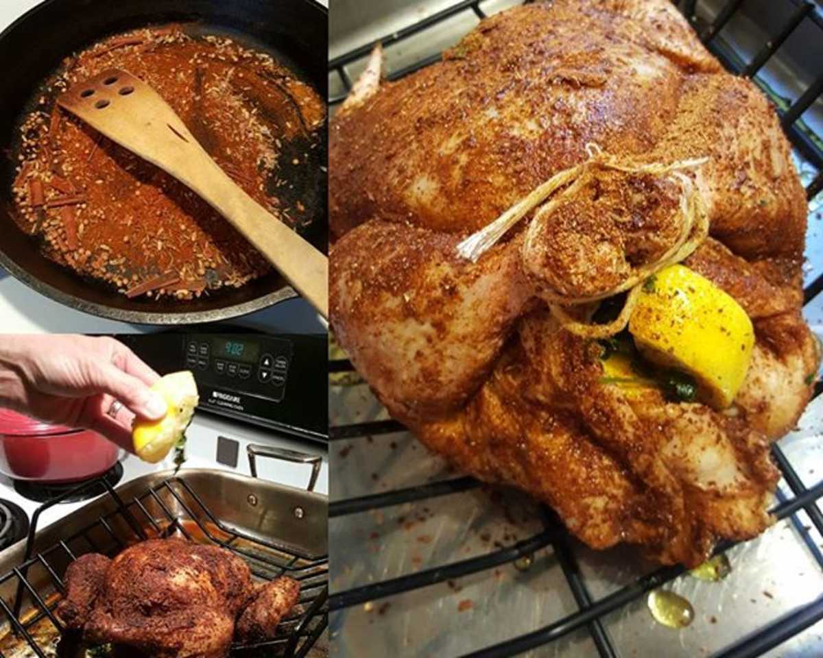 Half-Spiced Chicken with Roasted Vegetables