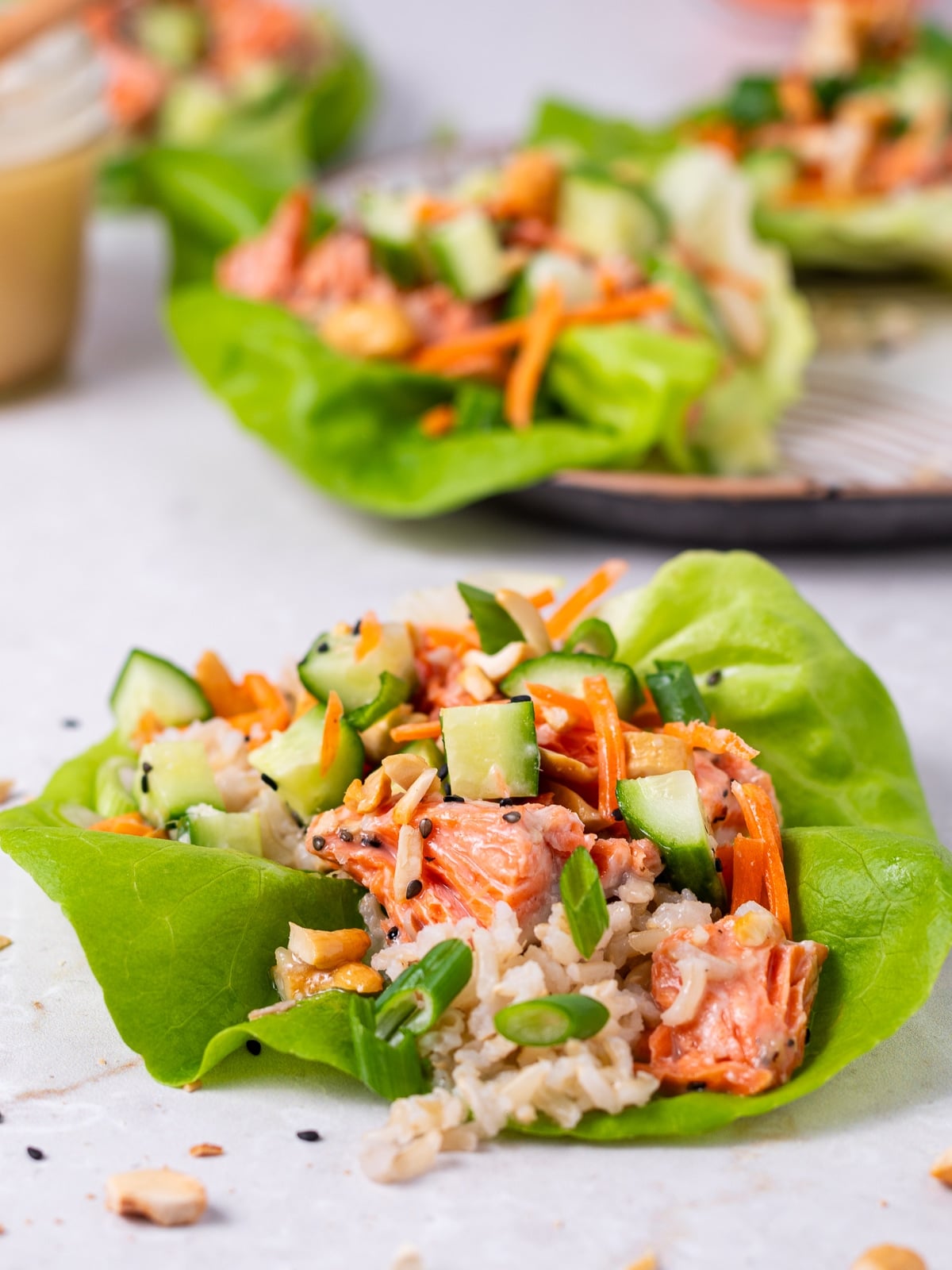 Avocado-Smoked Salmon Lettuce Wraps