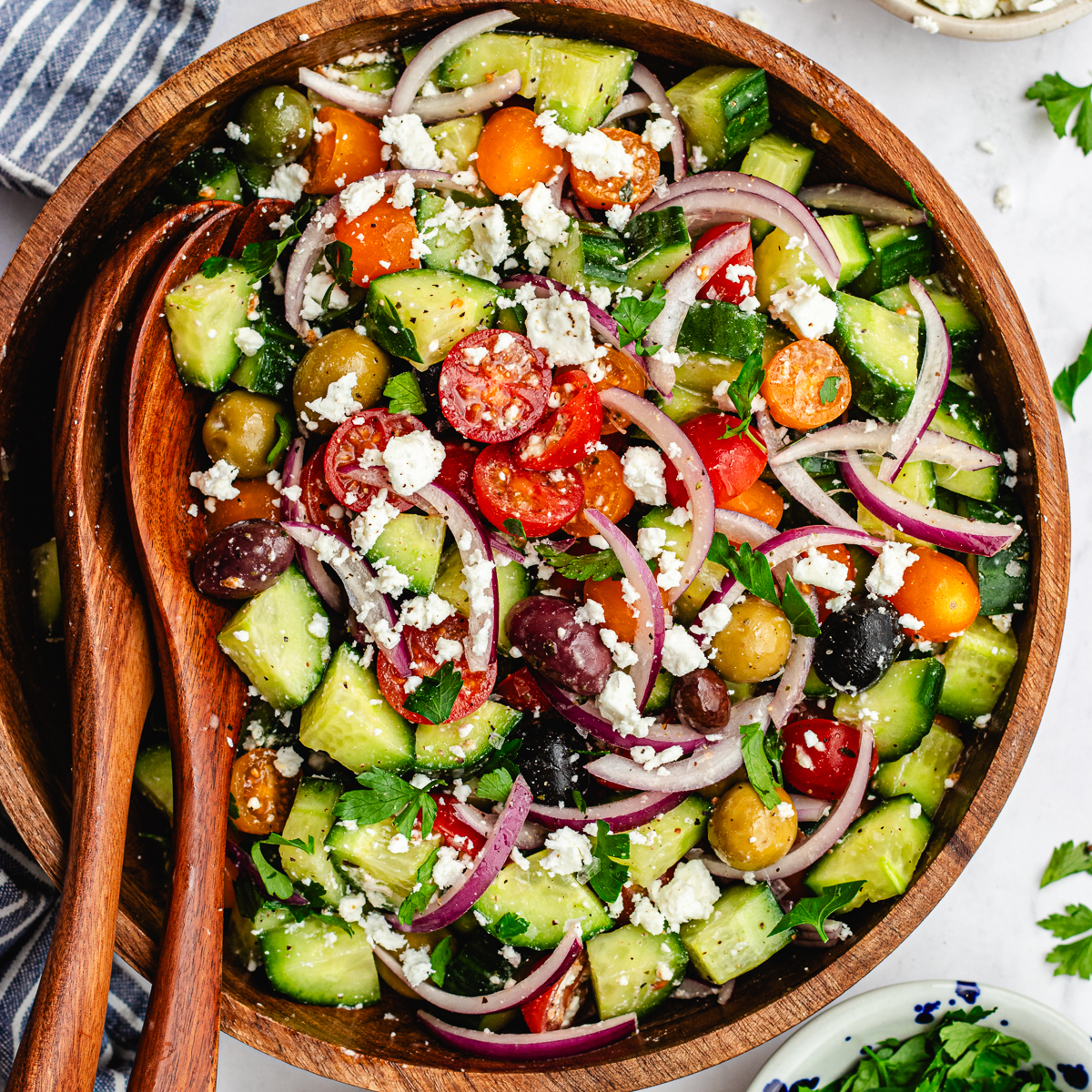 Mediterranean Fresh Tomato & Cucumber Salad