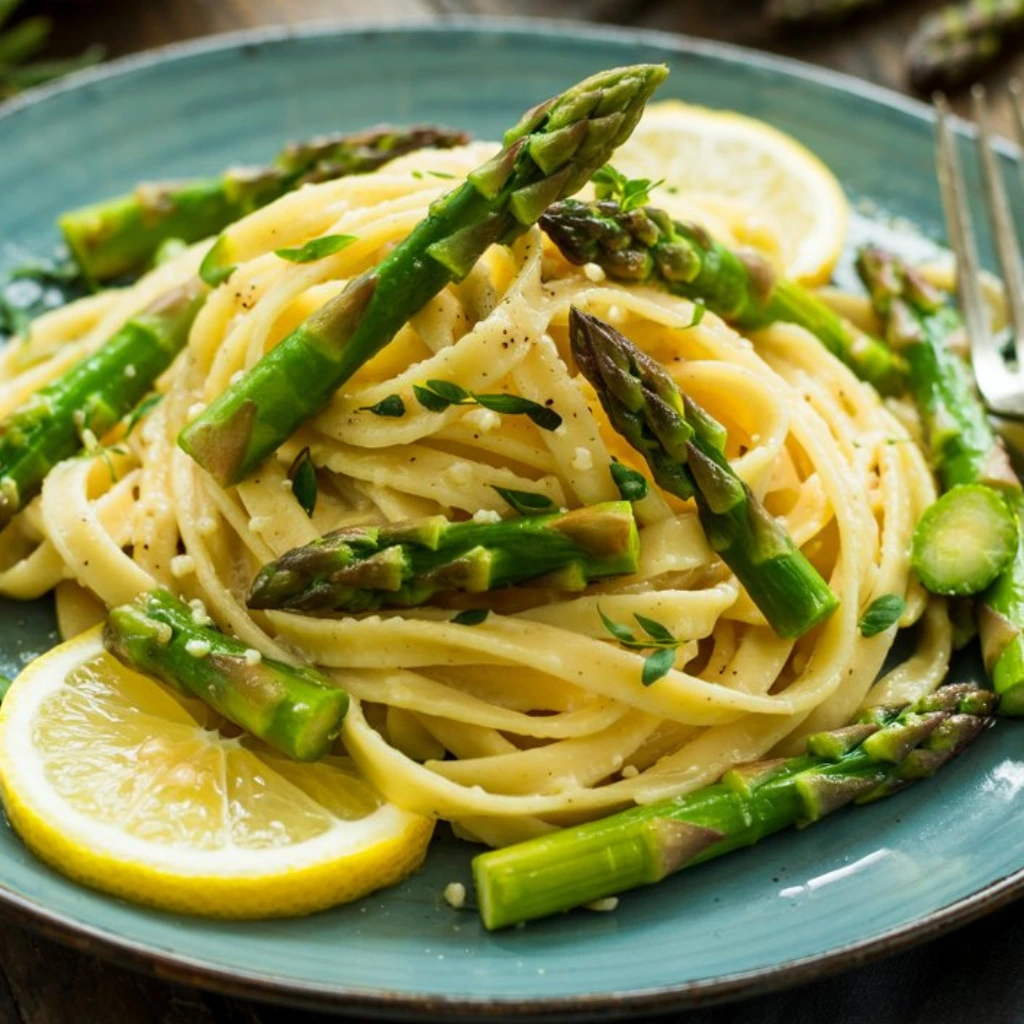 Fresh Asparagus & Lemon Pasta with Sun-Dried Tomatoes