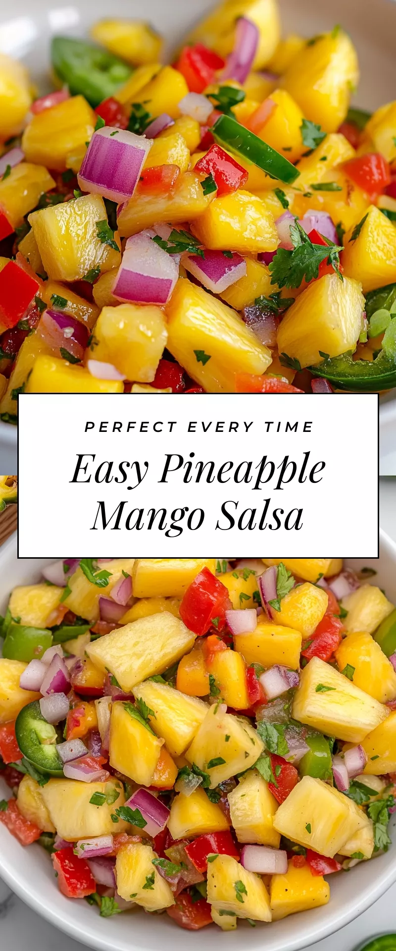 Mango-Pineapple Salsa with Cilantro-Lime Dressing