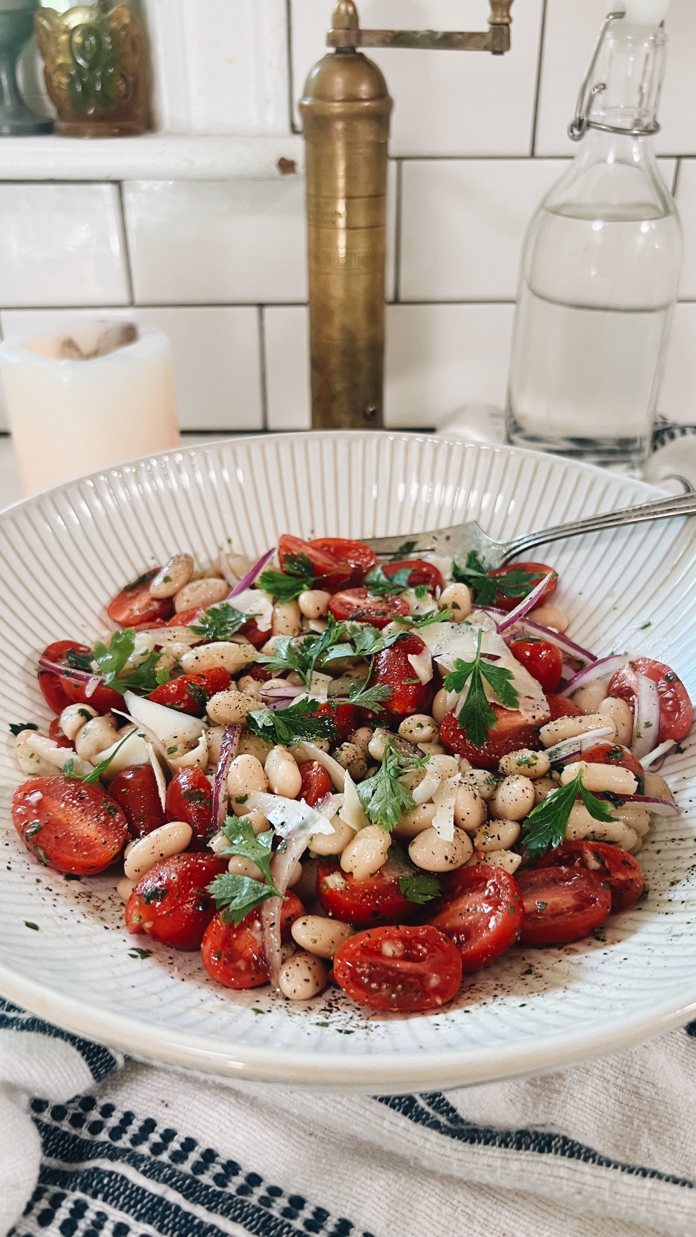 Half-Crisp Herb Onion & White Bean Salad