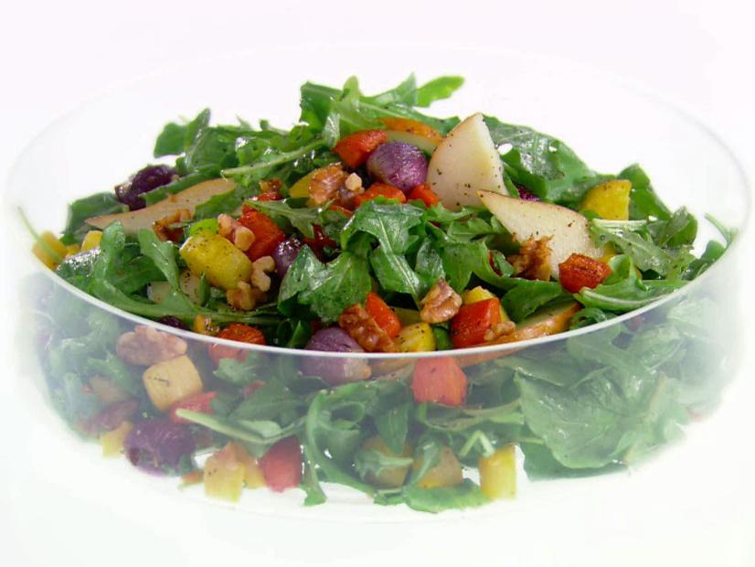 Buried Network Salad with Roasted Root Veggie Layers