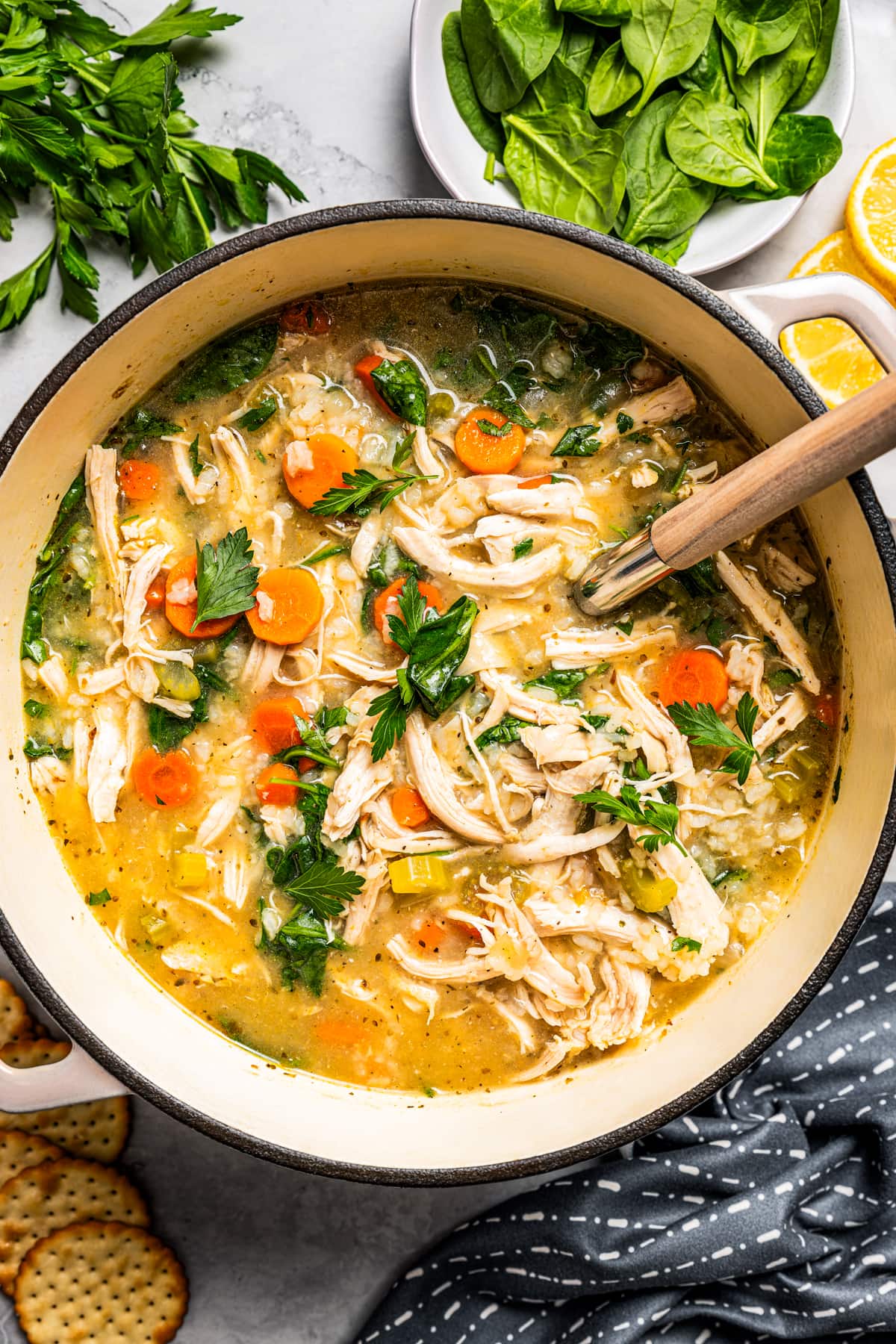 Bone Broth-Infused Vegetable Soup with Herbed Chicken