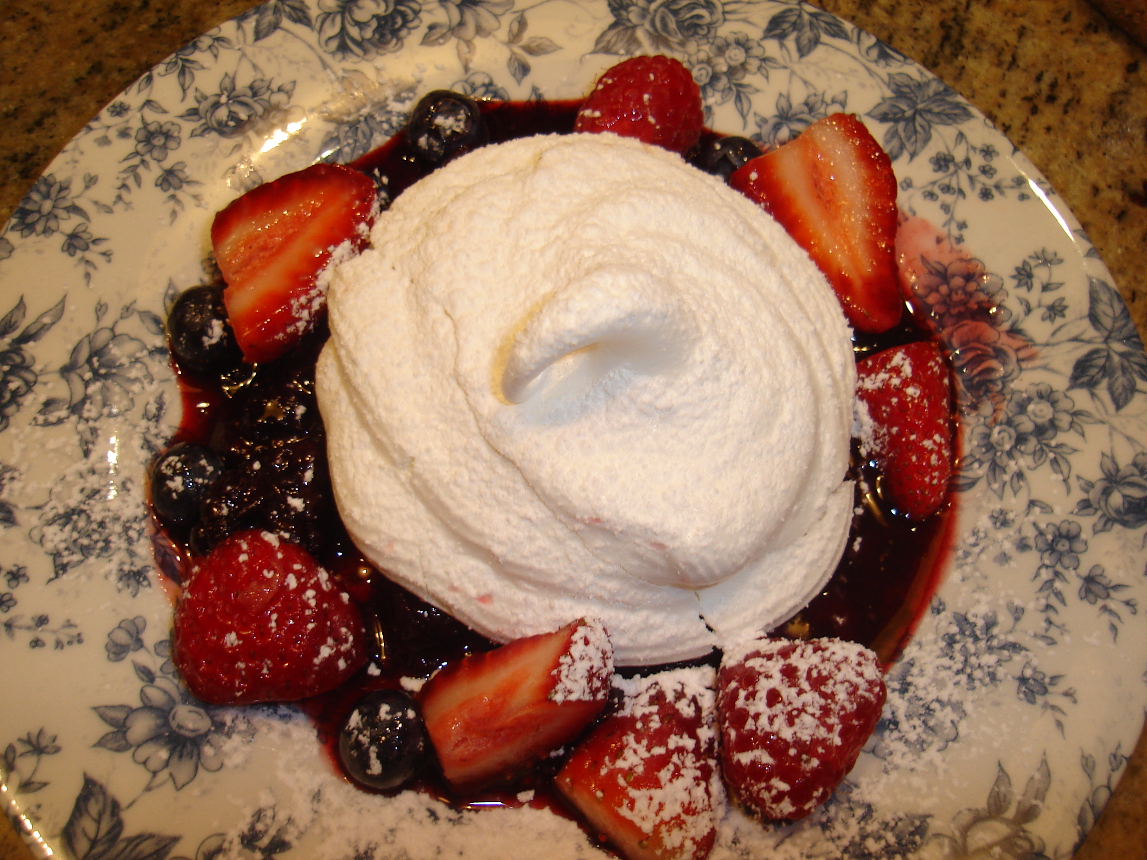 Meringue Clouds with Fresh Berries