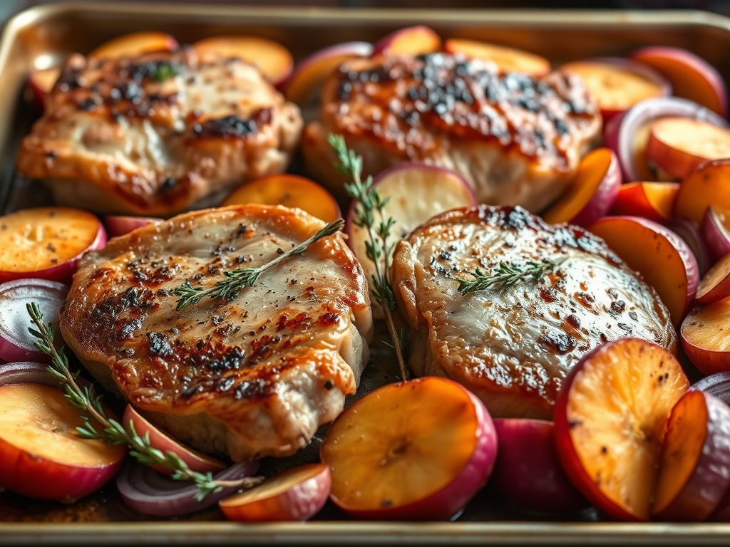 BBQ Pork Chops with Sweet Potato