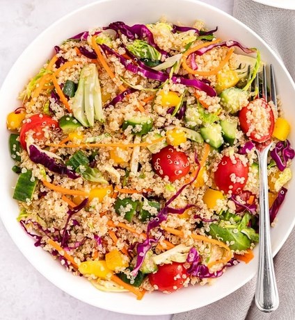 50/30/20 Rule Quinoa Salad with Lemon-Tahini Dressing