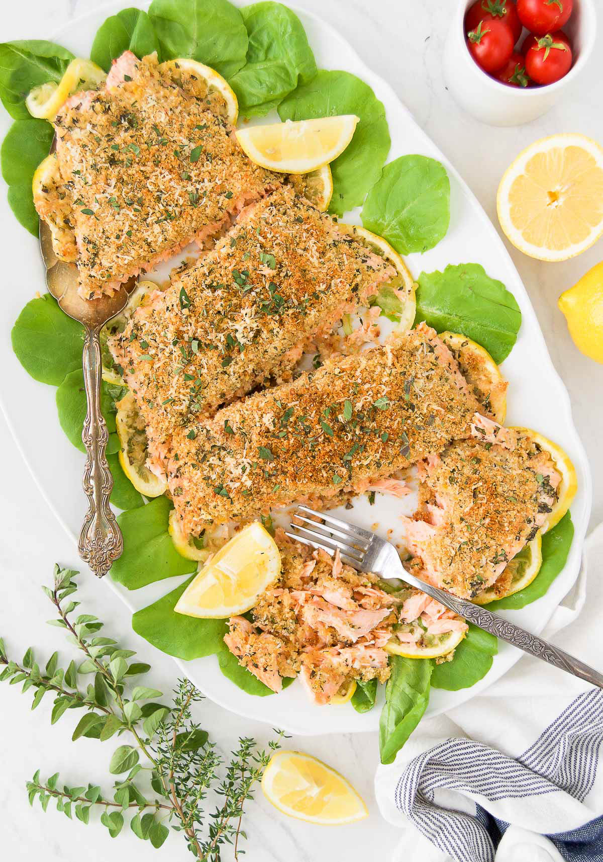 Herb-Crusted Lemon-Dill Salmon