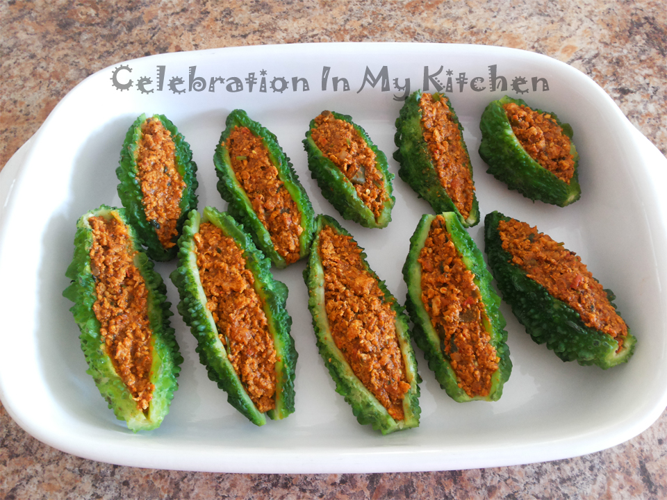 Stuffed Bitter Gourd with Herb Feta