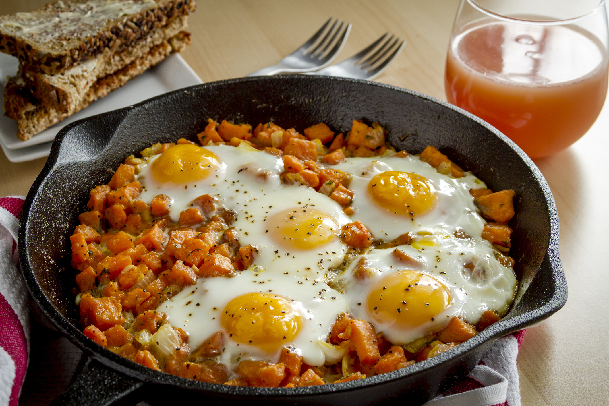 Citrus-Ginger Zested Sweet Potato Hash