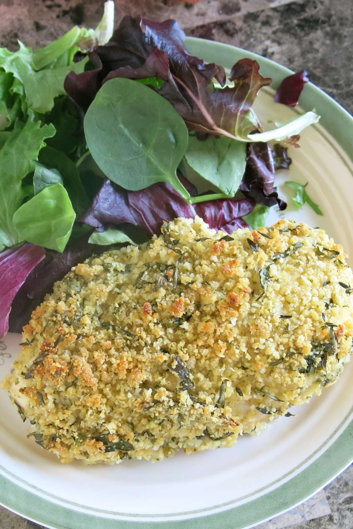 Herb-Crusted Fresh Chicken with Lemon-Dill Sauce