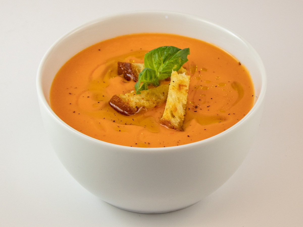 Authentic Cold Gazpacho with Heirloom Tomatoes