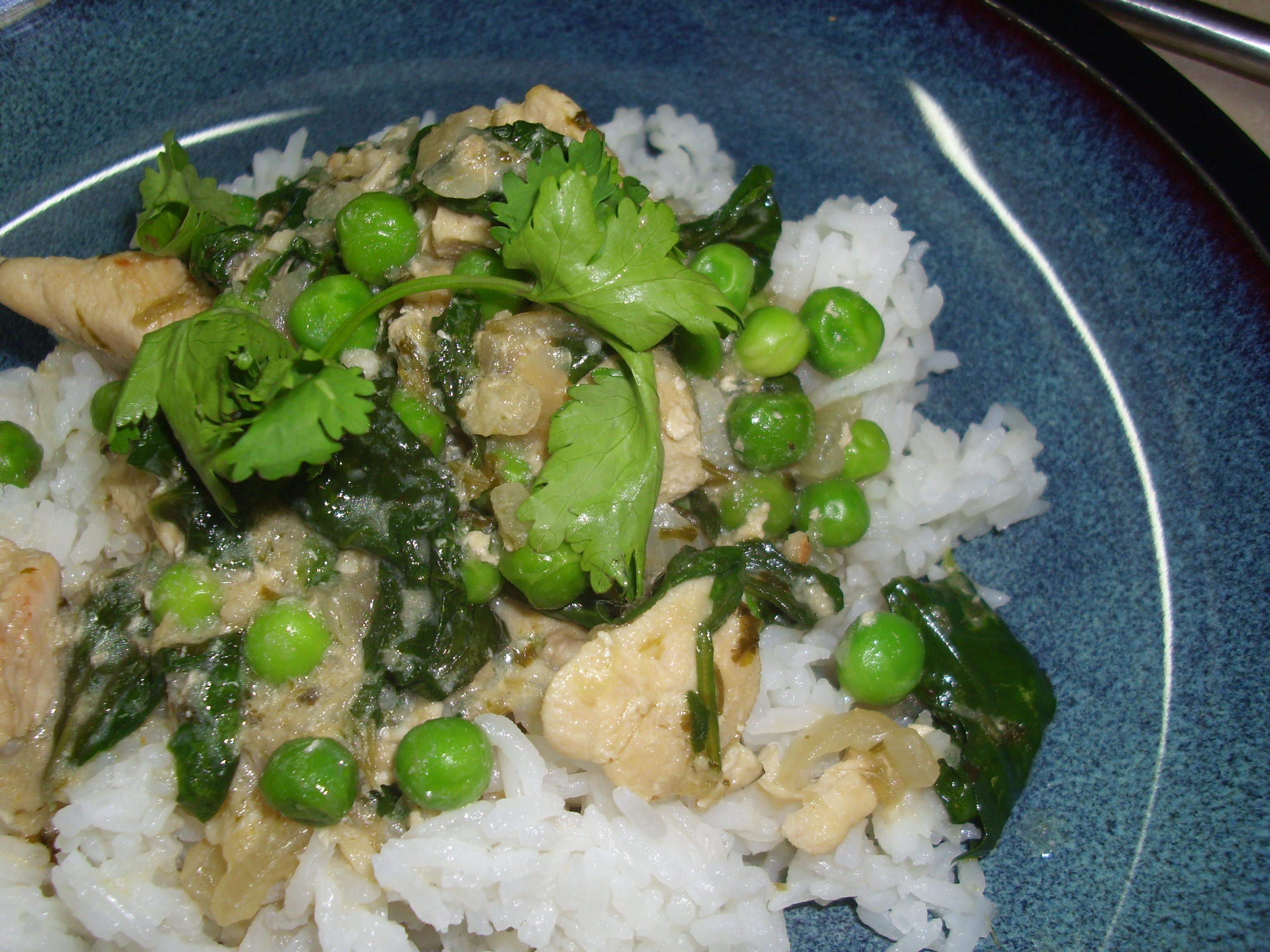 Traditional Thai Green Curry with Chicken