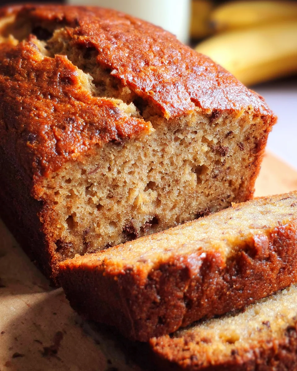 Classic Banana Bread with Walnuts & Brown Sugar Swirl