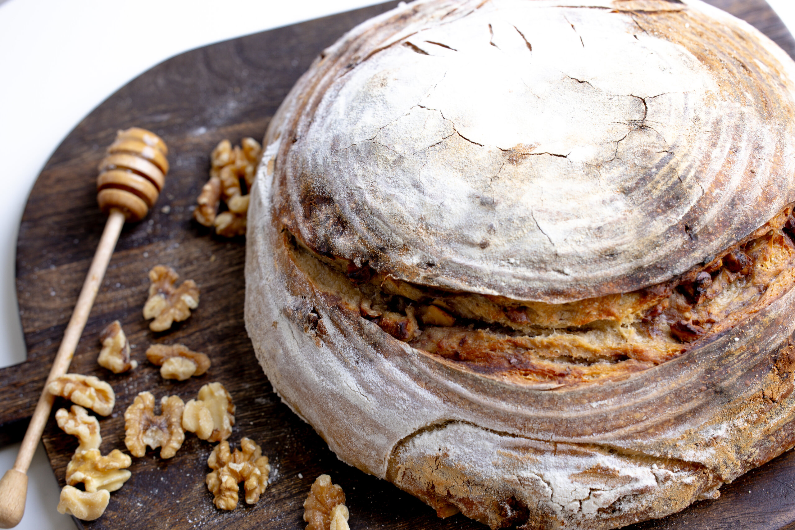 Evolved Sourdough Bread with Honey and Walnuts