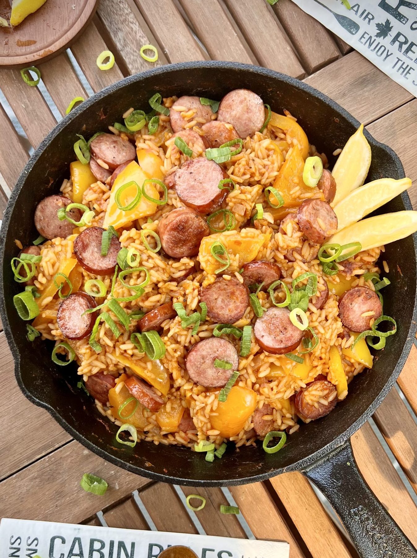 One-Pan Sausage and Peppers with Herbed Rice