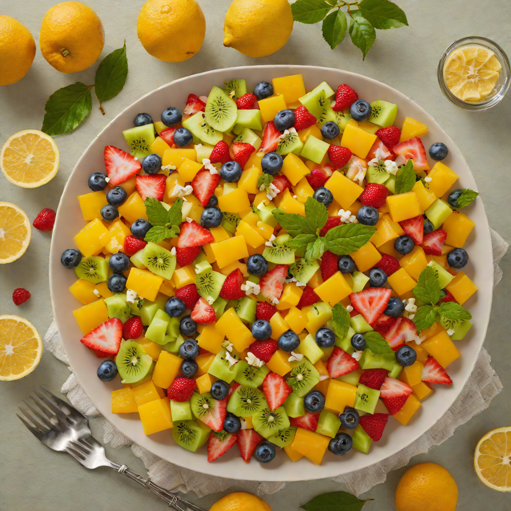 Tropical Fresh Fruit Salad with Citrus Dressing