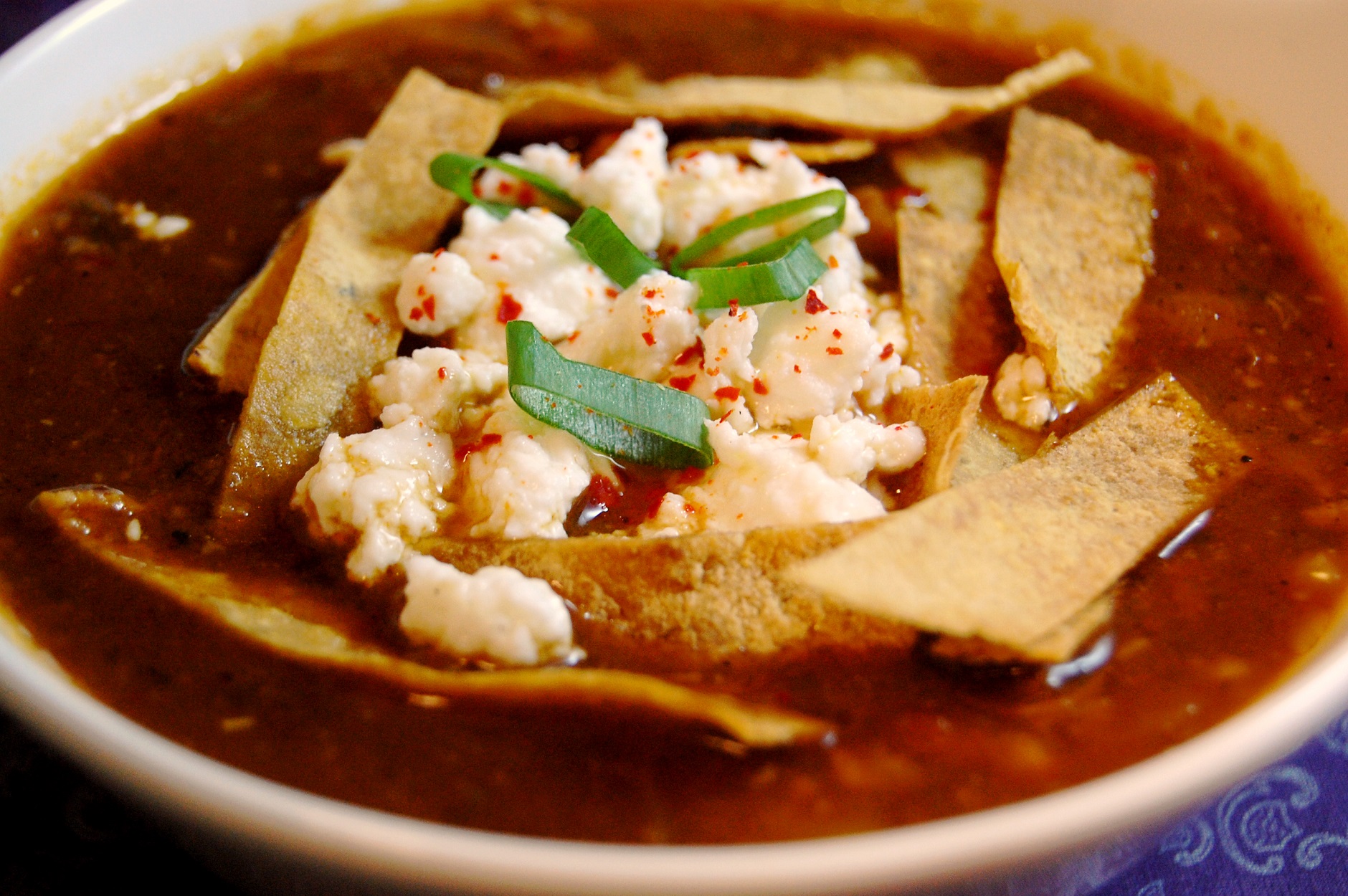 Traditional Mexican Tortilla Soup with Slow-Simmered Tomatillo Broth