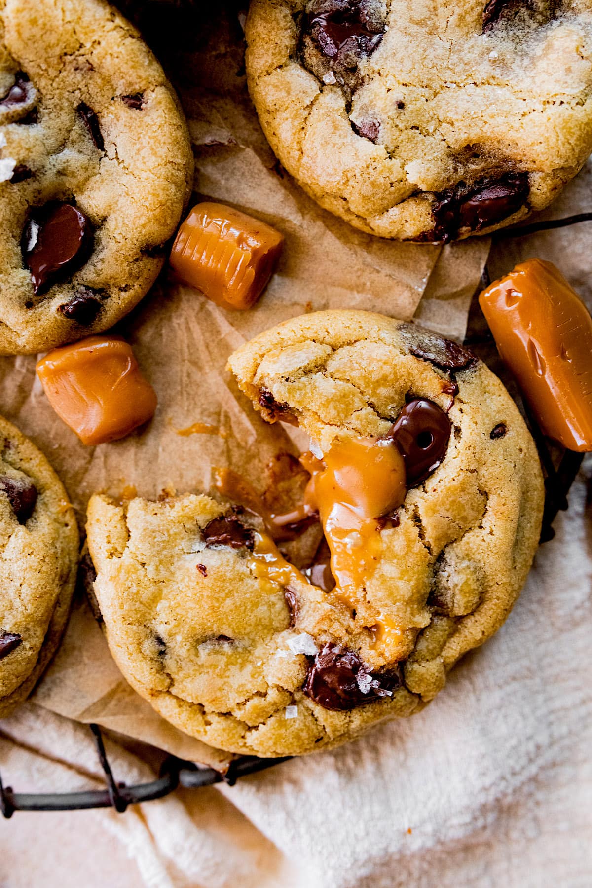 Decadent Salted Caramel Chocolate Chip Cookies