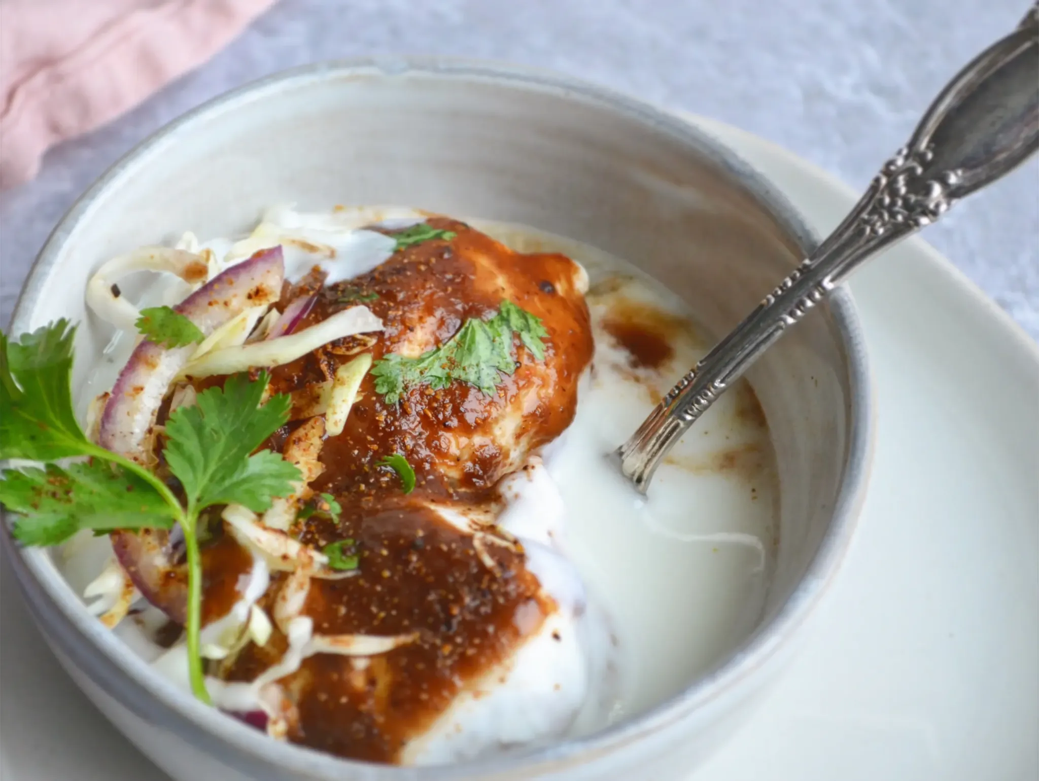 Dahi Bhalla with Mint-Cumin Yogurt Sauce