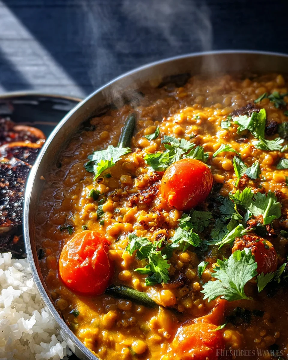 Sattvic Lentil and Vegetable Bhog with Coconut-Mint Chutney