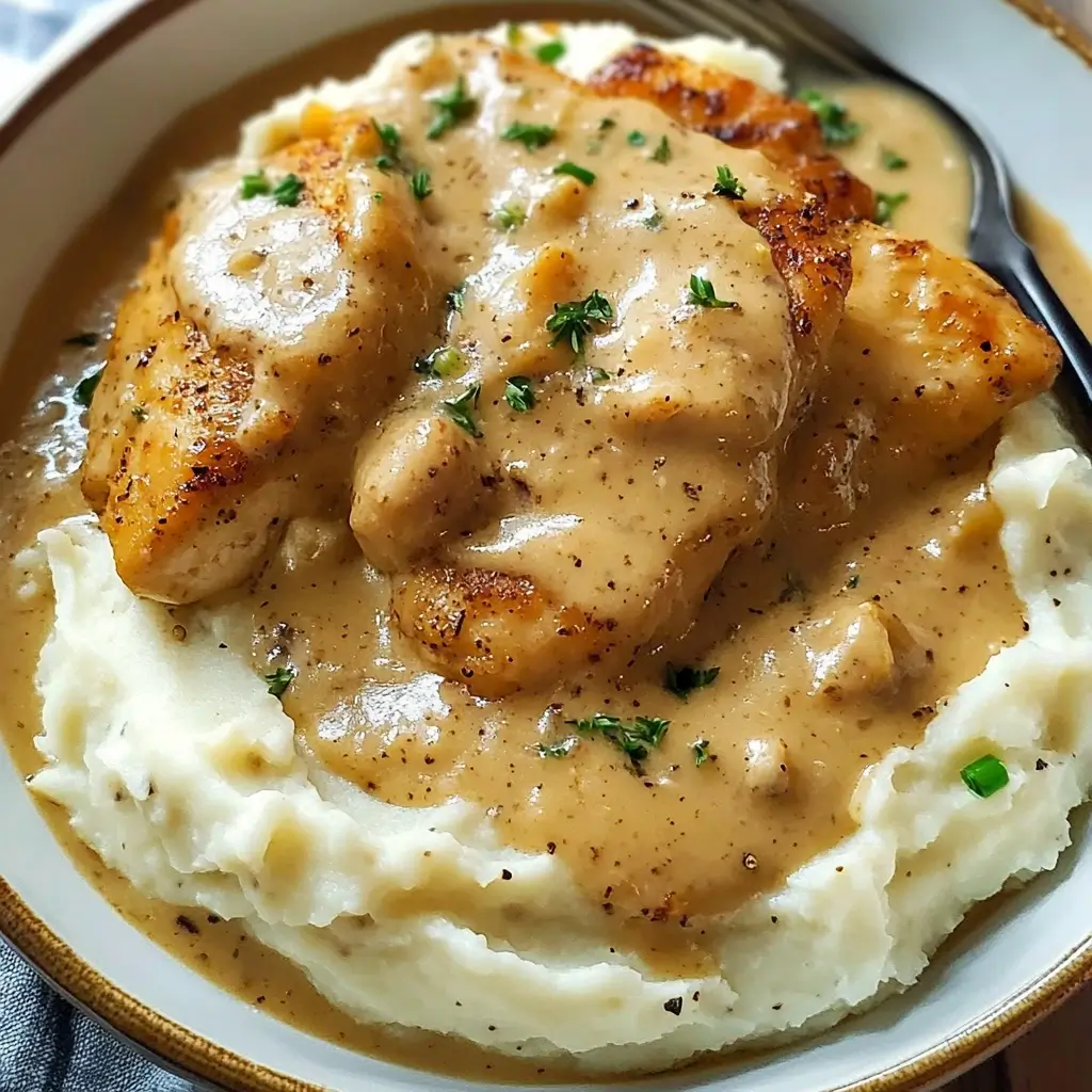 Herb-Crusted Chicken with Creamy Garlic Cauliflower Mash