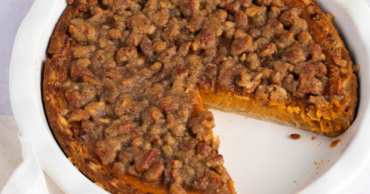 Bourbon-Pecan Pie with Sweet Potato Crust