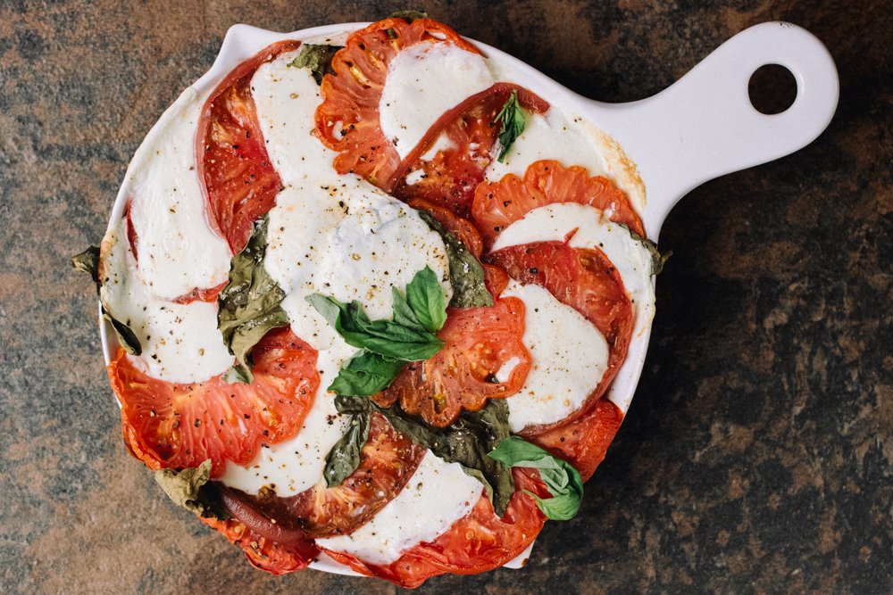 Denver Garden-Heirloom Tomato & Basil Caprese