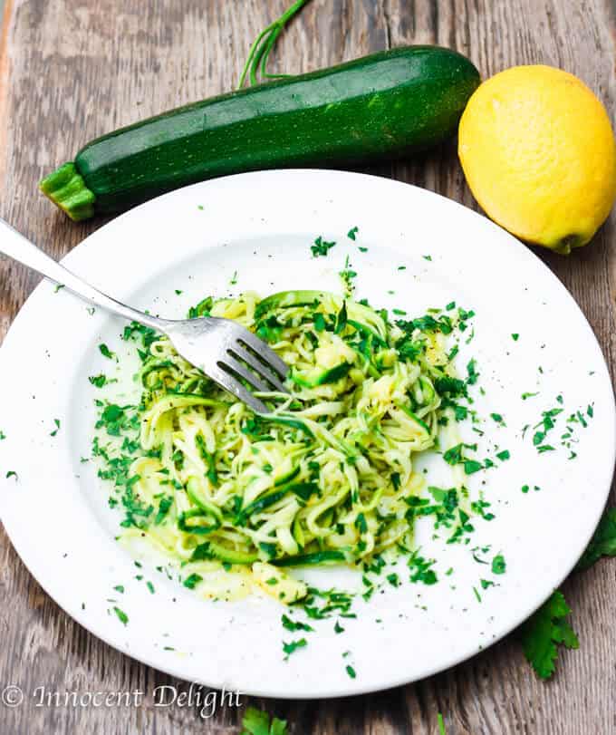 Herb-Infused Zucchini Noodles with Lemon & Rosemary