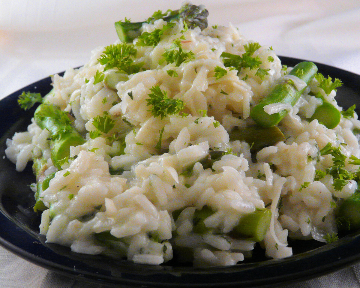Edible Flower & Asparagus Risotto