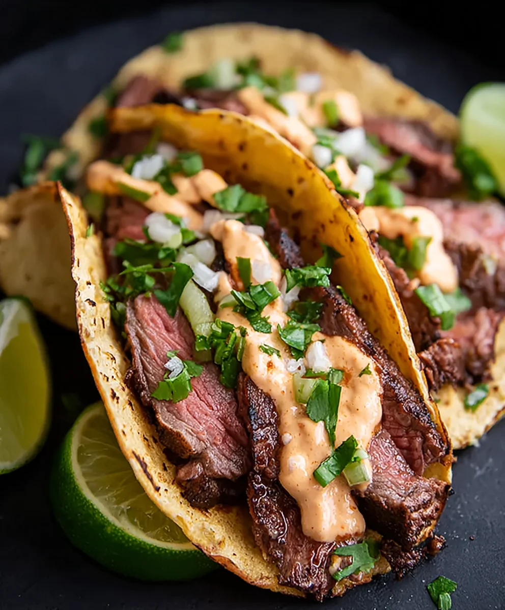 Bon Appetit Beef Tacos with Chipotle Crema