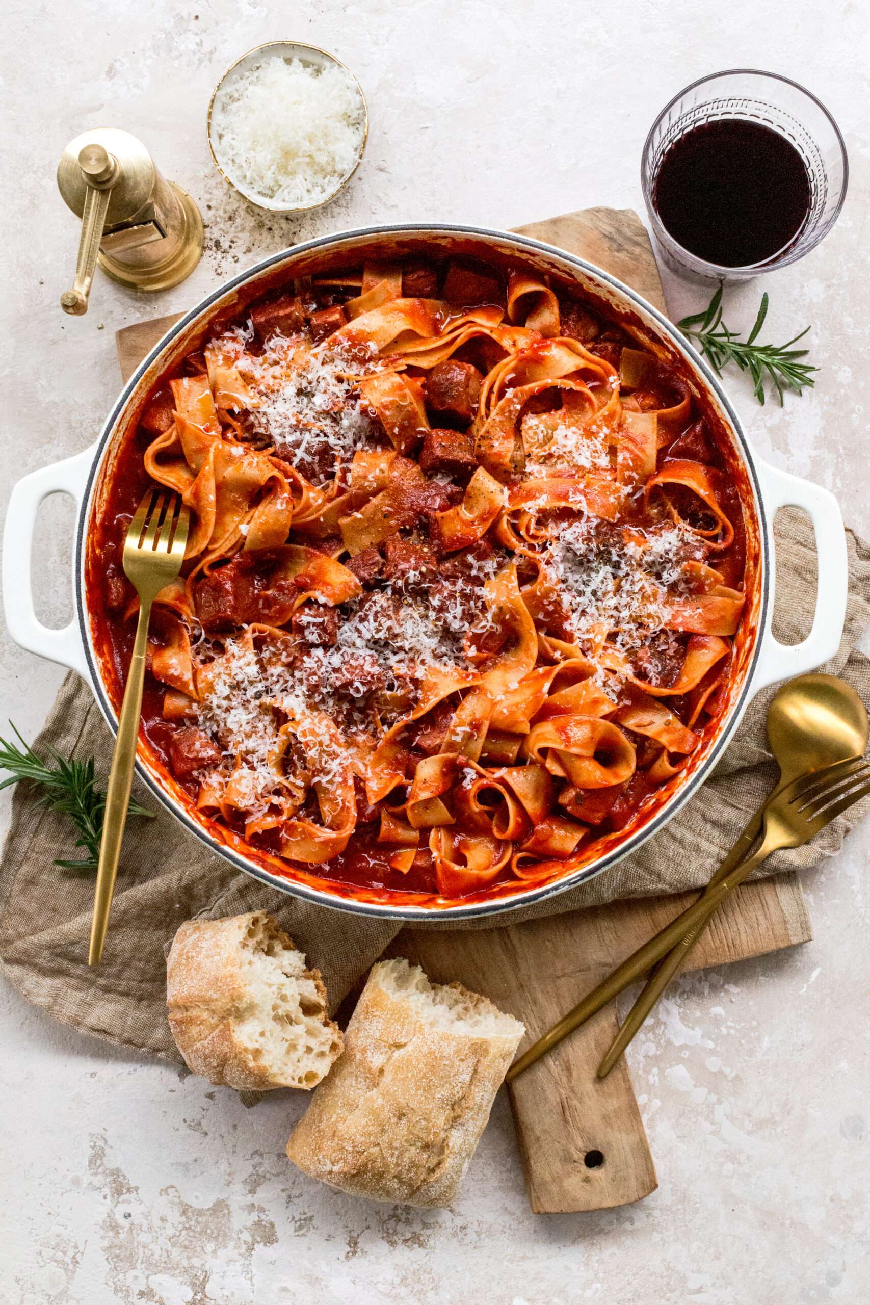 Slow-Simmered Pork Ragu with Handmade Pappardelle