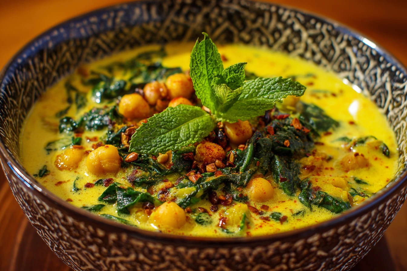 Spiced Chickpea Daal with Coconut and Turmeric
