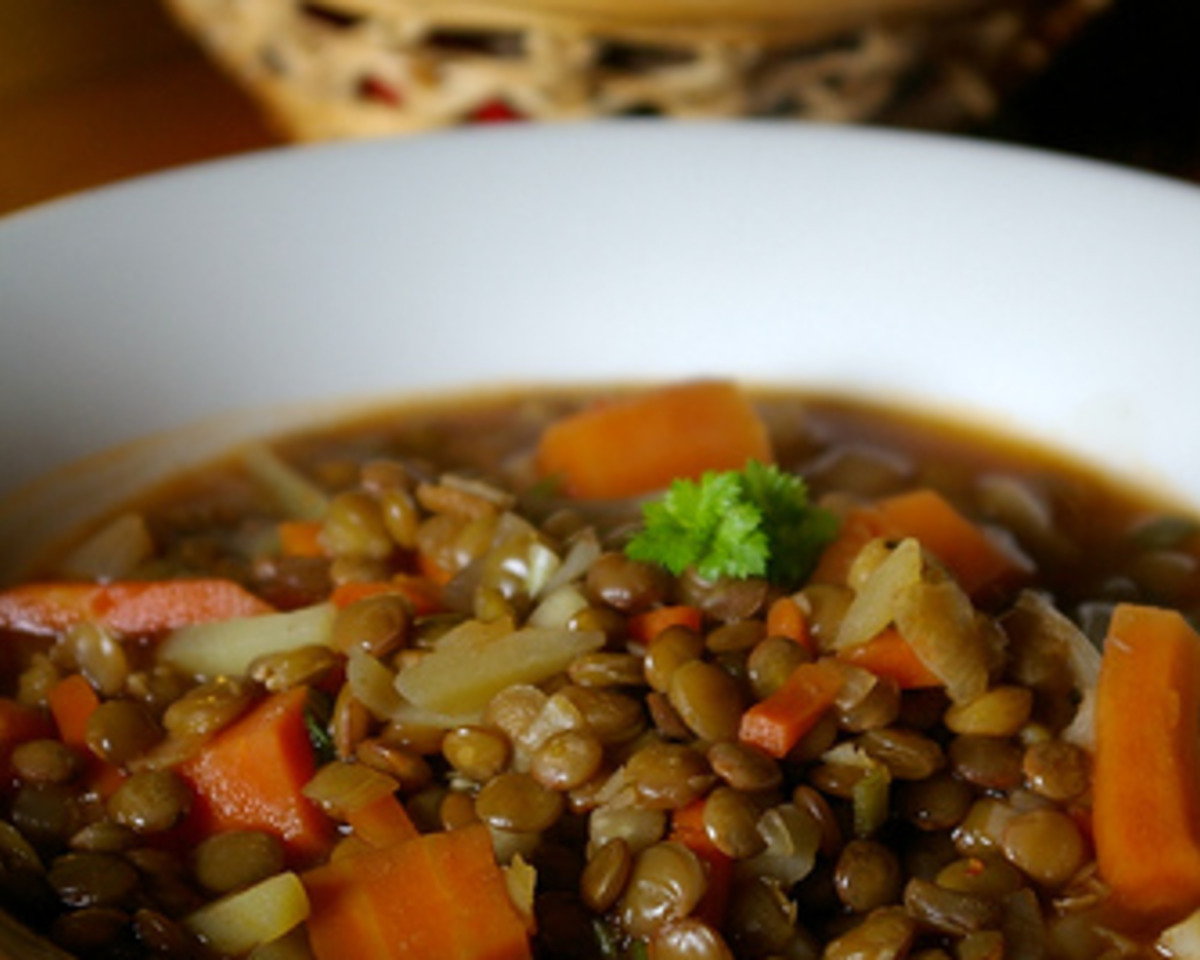 Bitter Gourd and Lentil Soup with Lemon Zest