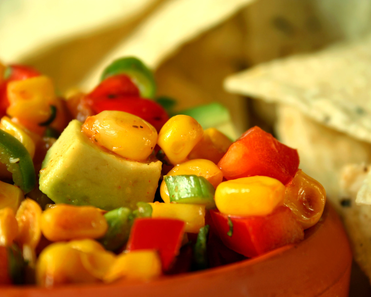 Charred Corn and Avocado Salsa with Lime