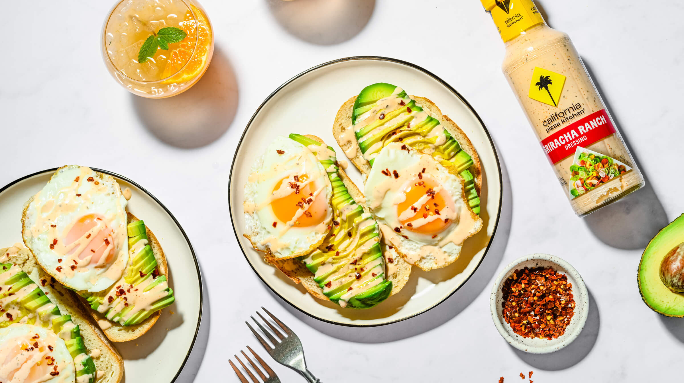 5-Minute Spicy Sriracha Scrambled Eggs with Avocado Toast