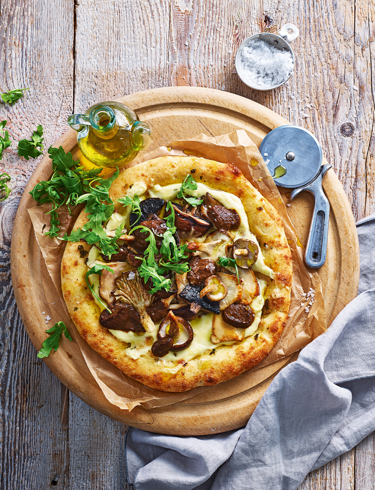Truffle Mushroom & Arugula Flatbread